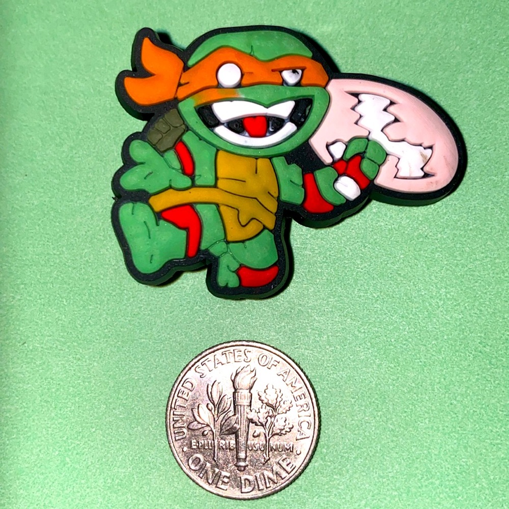 (10 for $15) Michaelangelo Michael Angelo Ninja Turtles Crocs Shoe Charms